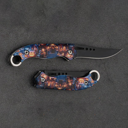 Pocket Portable Mini Folding Knife Stainless Steel Self-defense EDC Multi-purpose Camping Camp tools Halloween style