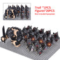 Giant Troll Monster 20Pcs Armored Orc Infantry Figures Medieval Army Building Bricks, Removable Shield Scene Collectible Toy﻿﻿
