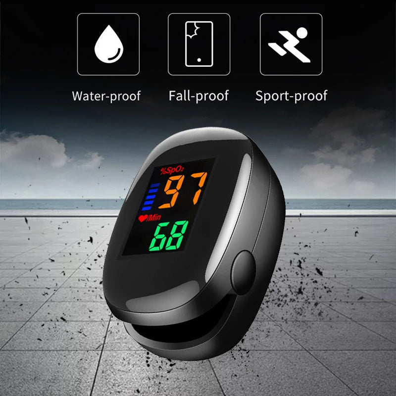 1pcs 2pcs Finger Clip Oximeter Home LED Oximeter Blood Oxygen Meter Portable Fingertip Pulse Oximeter Saturation SpO2 Monitor