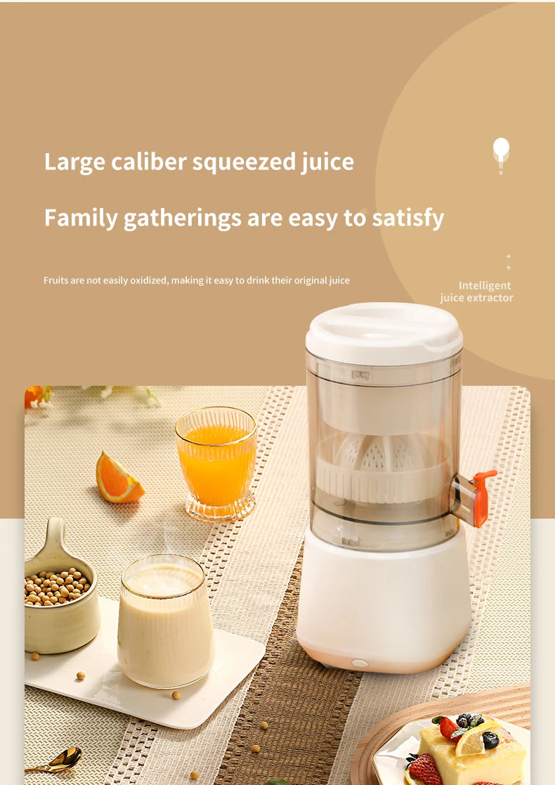 USB Charging Portable Electric Juicer 7.4V Orange Lemon Fruit Blender Household Juice Squeezer Mixer Citrus Juicer for Travel
