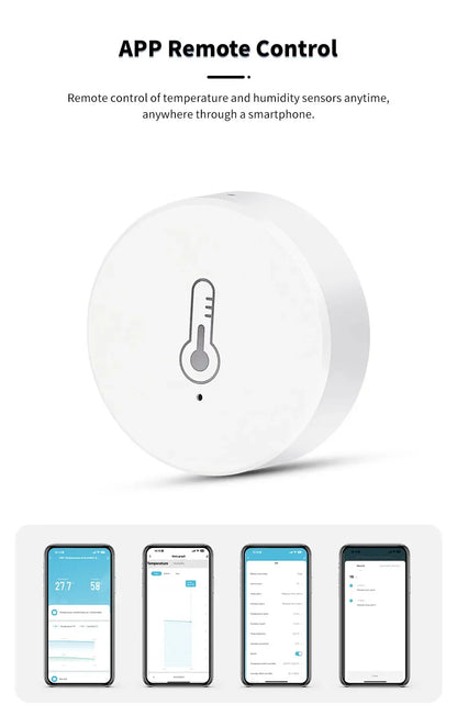 Tuya Smart ZigBee Temperature And Humidity Sensor Battery Powered Indoor Mini Hygrometer Work With Alexa Google Home
