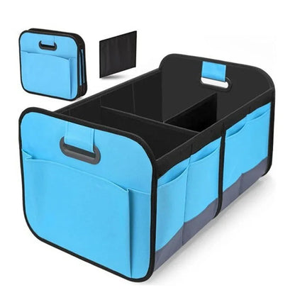 Collapsible Car Trunk Storage Box, 600D Oxford Fabric SUV Organizer with Reinforced Handles & Multiple Compartments for Vehicle