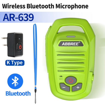ABBREE Walkie Talkie Bluetooth Wireless Speaker Mic For Baofeng UV-5R UV-5RH UV-21 PRO V2 Quansheng UV-K5 (8) UV-K6 Ham Radio
