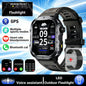 Outdoor Military Smartwatches Bluetooth Call Men 2.01" Blood Oxygen Monitor 5ATM Waterproof GPS Tracking Sports Smart Watch HW12