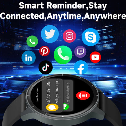 Inteligentny zegarek LIGE dla kobiet i mężczyzn, z połączeniami Bluetooth, sportowa bransoletka fitness, zdrowie kobiet, dynamiczna tarcza 3D, smartwatch damski, nowość 2026