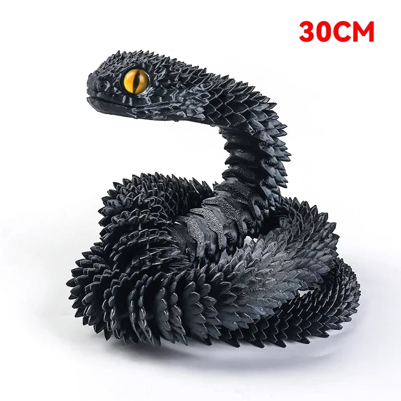 3D Printed Snake Rotatable Joints Snake Figurines Home Office Desktop Crafts Ornament Creative Home Garden Landscape Kids Gift