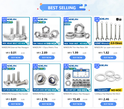 Hexagon Hex Nuts Metric DIN934 M2 M2.5 M3 M4 M5 M6 M8 M10 M12 M14 M16 M18 M20 M22 M24 Carbon Steel Stainless Steel Hex Nuts