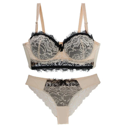 DaiNaFang New Sexy Women Bras Set Push Up Underwear 34/75 36/80 38/85 40/90 42/95 ABCDE Cup Plus Size Lace Lady Lingerie