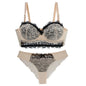 DaiNaFang New Sexy Women Bras Set Push Up Underwear 34/75 36/80 38/85 40/90 42/95 ABCDE Cup Plus Size Lace Lady Lingerie