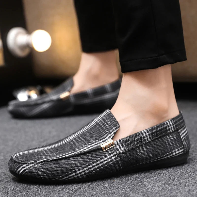 Classic Designer Loafers Men Flat Shoes Summer Breathable Slip-on Men's Casual Shoes Comfy Non-slip Driving Shoes Man Moccasins