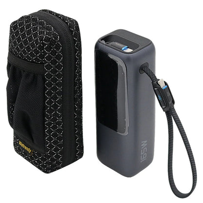 Portable Breathable Power Bank Bag for Anker A1695 & Zolo 165W, Outdoor Travel Ventilate Carrying Case