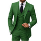 Slim Fit 3-Piece Men's Suit Set for Office Formal Business Wedding Groom Tuxedos Jacket Vest Pants Casual Male Men Clothing