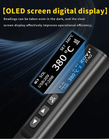 ZOYI ZT-N1 96W Smart Soldering Iron Constant Temperature Welding Pen Electrician Portable High Power Welding Tool for Repair