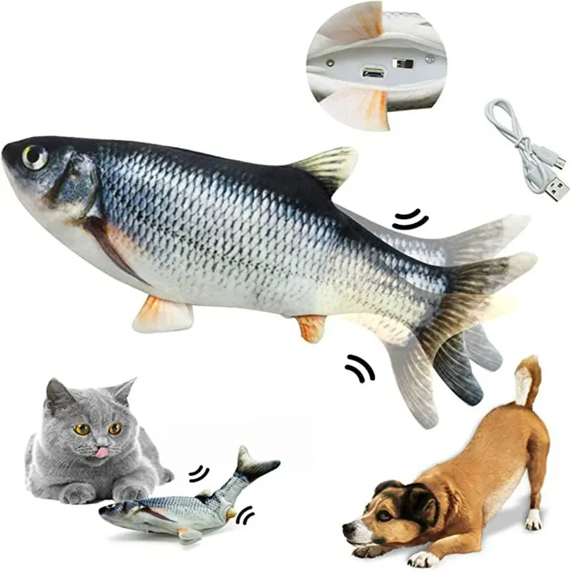 Fashion USB Charger Fish Interactive Electric Floppy Fish Cat Toy  Pet Cats Chew Bite Toys Pet Supplies Cats Dog Cat Toys Fish