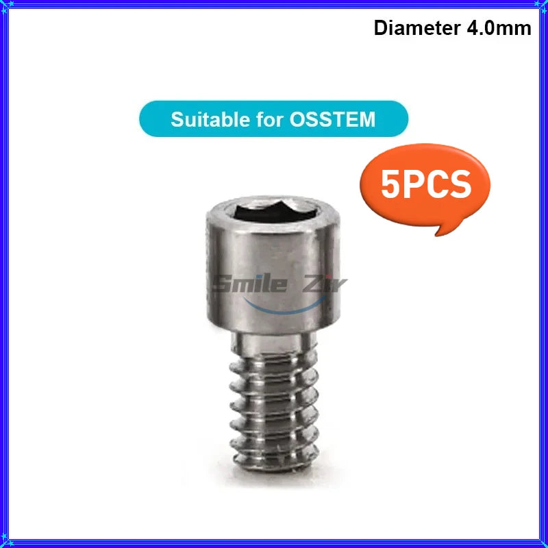 5PCS Dental Bridge Ti Screws  M1.4 Osstem Regular Mini Multi Unit Screw Adin Dentium ITI Anthogyr Dental Implant MUA Screws
