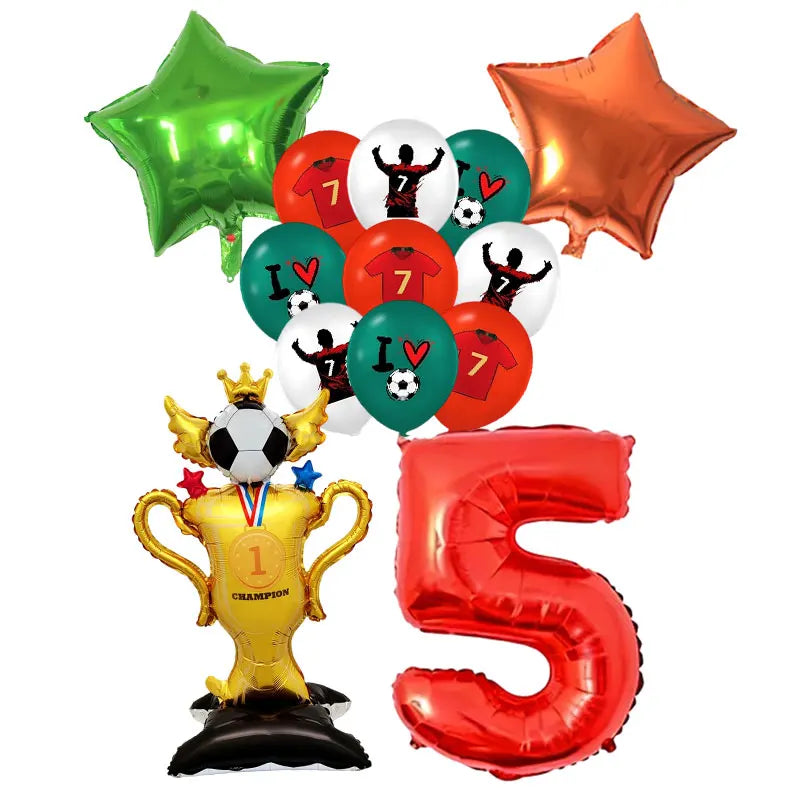 Soccer Birthday Party Supplies Football Theme  Birthday Party Decoration Cotillon Birthday CR7 Soccer Plate Cups Balloons Supply