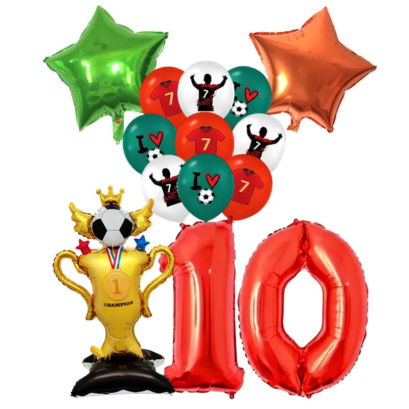 Soccer Birthday Party Supplies Football Theme  Birthday Party Decoration Cotillon Birthday CR7 Soccer Plate Cups Balloons Supply