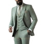 3 Pieces Beige Suits Men Suits Wedding Wear Business Male Groom Wedding Dress Jacket Vest Pants Set Blazers Man