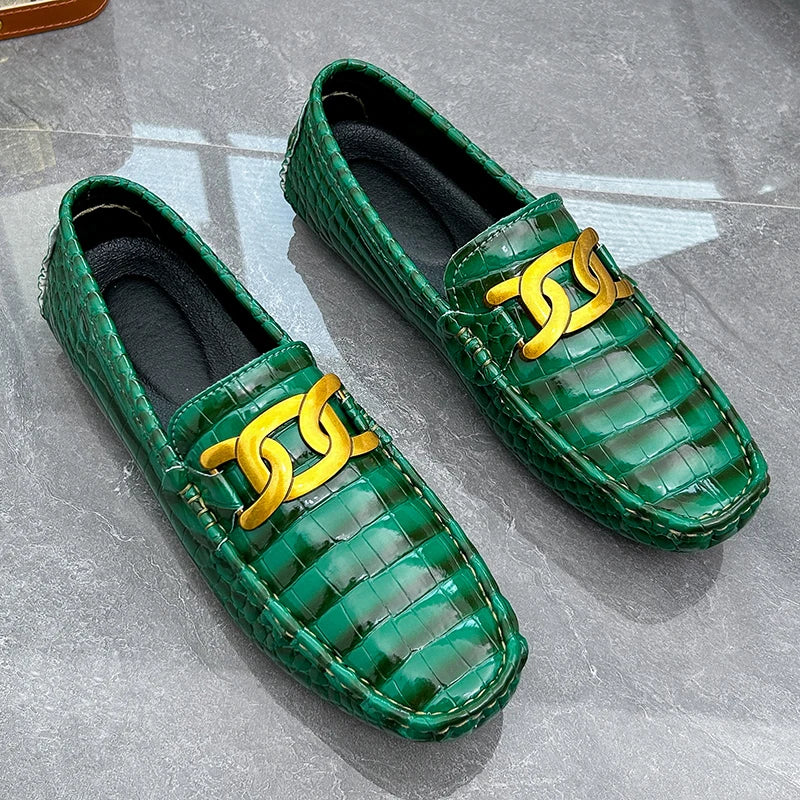 Man Shoes Leather Casual Shoes for Man Luxury Hand Sewn Fashion Flats Summer Breathable Outdoor Male Slip on Loafers Designer