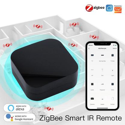 ZigbeeTuya Smart IR Remote Control Universal Wireless Remote Controller for Smart Home Android 4.0/iOS 8.0 for Alexa Google Home