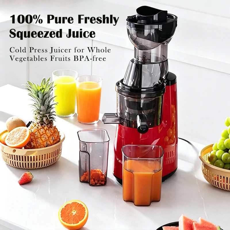 220V Automatic Juice Extractor Home Slag  Separation Ginger Fruit Vegetable Juice Extractor Multifunctional Fruit Slow Juicer