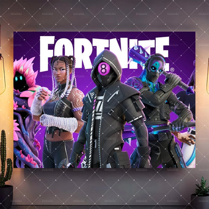 Fortnite Theme Birthday Party Decorations Shooting Game Balloon Cup Plate Tablecloth Banner Baby Shower Kid Favors Supplies Gift