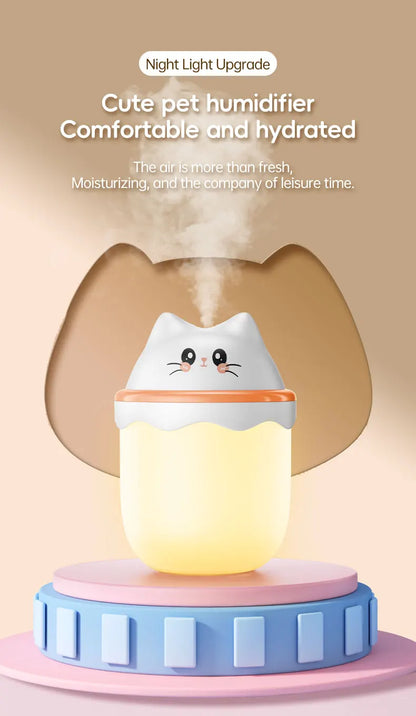 Cute Pet Humidifier Desktop Home Mini Spray Hydrator Atmosphere Night Light Office Creative Portable Cold Fog For Travel Bedroom