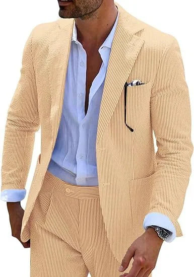 2027 New Spring And Autumn Mens Digital Printed 2 Piece Suit Set Plus Size Smart Casual Blazer Outfit For Business And Wedding