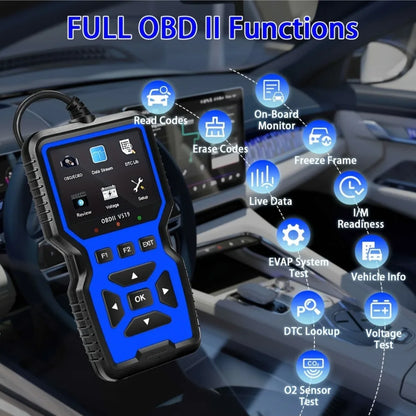 Check Engine System V519 Battery Tester Car OBD2 Code Reader OBD II EOBD Scanner Fault Code Clear Car Diagnostic Tools