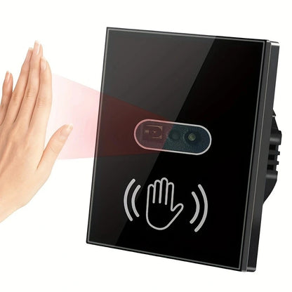 COLOROCK 1pc Wall Light Switch Infrare IR Sensor No Need Touch EU UK 220V 110V Glass Screen Panel Electrical Power On Off Lamp