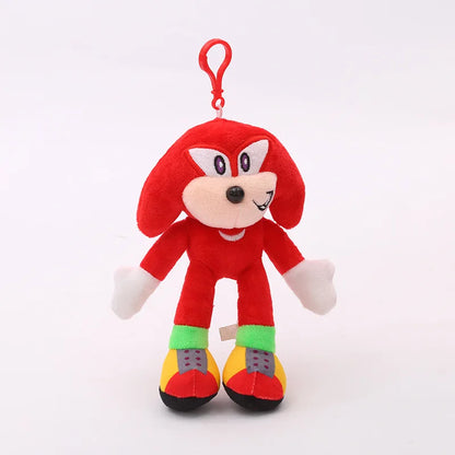 New Super Sonic Cartoon Plush Toy Shadow Amy Knuckle Tail Plush Keychain Toy Hedgehog Anime Soft Padded Doll Kids Fun Fan Gifts