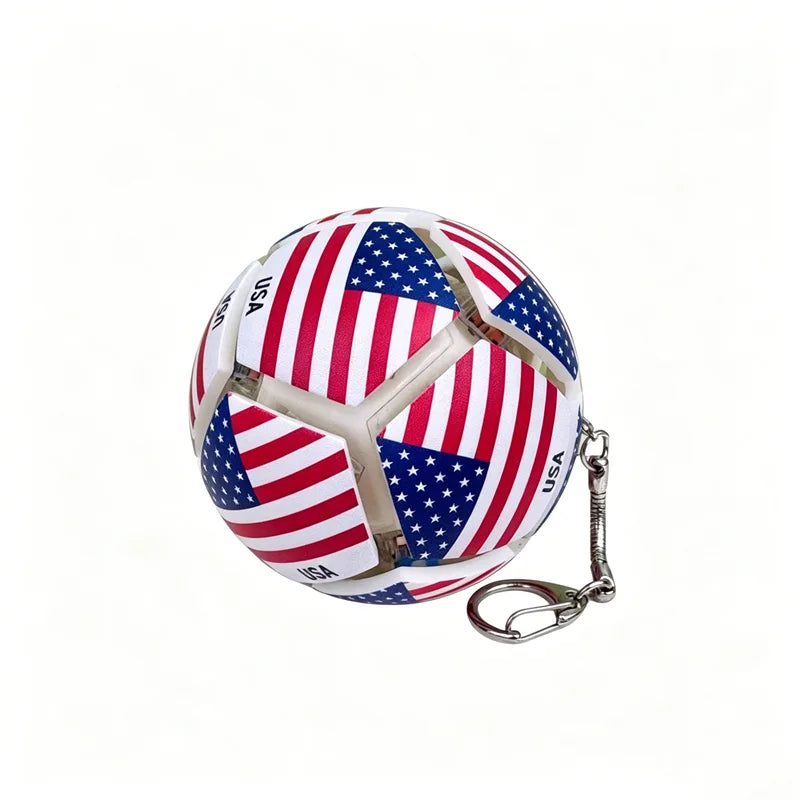 Soccer Ball Fidget Button Keychain Clicky Stress Relief Toy 3D Soccer Football Sport Ball for Men Women Car Key Handbag Gift
