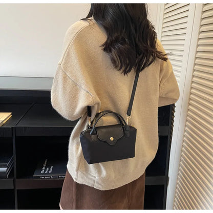 Retro Casual Fashion Ladies Shoulder Bag Stylish Trendy Crossbody Bag Quality Small Square Bag Urban Minimalist Style Polyest...