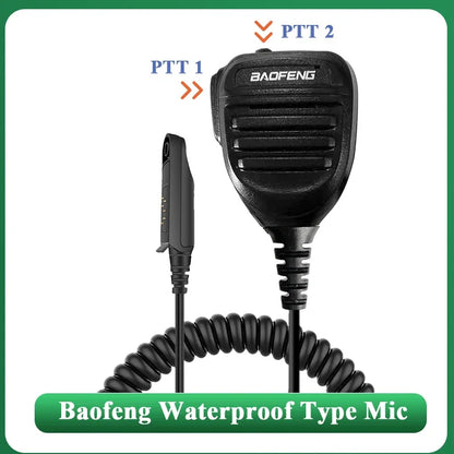 Baofeng Microphone UV-68 Pro Max V2 Walkie Talkie Waterproof PTT Speaker Mic for UV-9R Pro UV S22 UV-98 BF 9700 GT 3WP Ham Radio