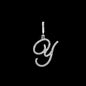 Fashion 26 Cursive Initial Letter Zircon Pendant Necklace For Women Shiny Crystal Alphabet Rope Chain Necklace Hip Hop Jewelry