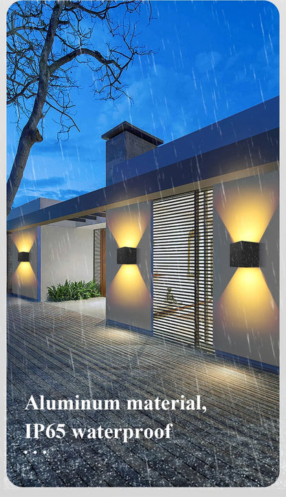LED Wall Lamp AC110-265 IP65 Outdoor Waterproof Aluminum Wall Light Up Down luminous lighting Indoor  Stair Garden Sconce Light