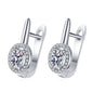 925 Sterling Silver Earrings Jewelry High Quality Retro Simple Pattern Purple White Zircon Earrings Hot Sale