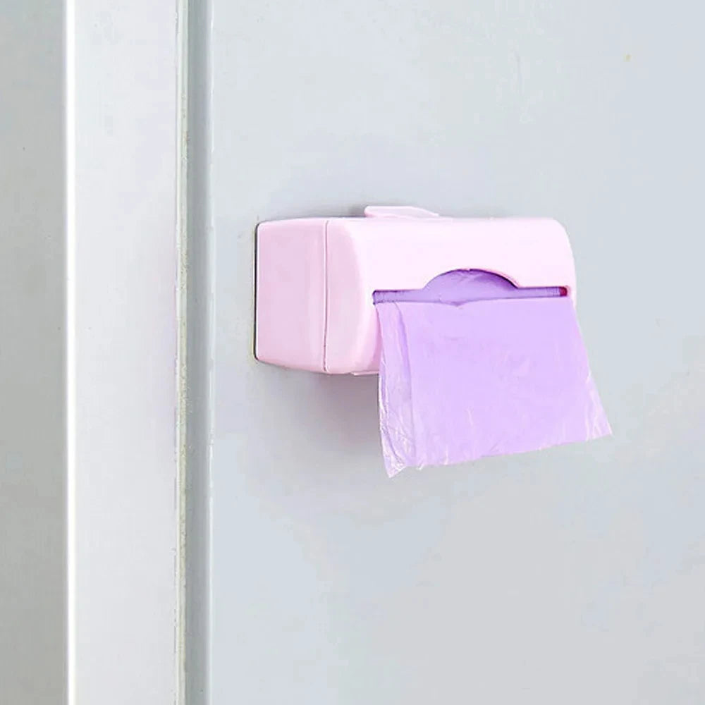 Trash Bags Storage Box Garbage Bag Dispenser for Kitchen Bathroom Wall Mounted Grocery Bag Holder Kitchen Plastic Bags Container
