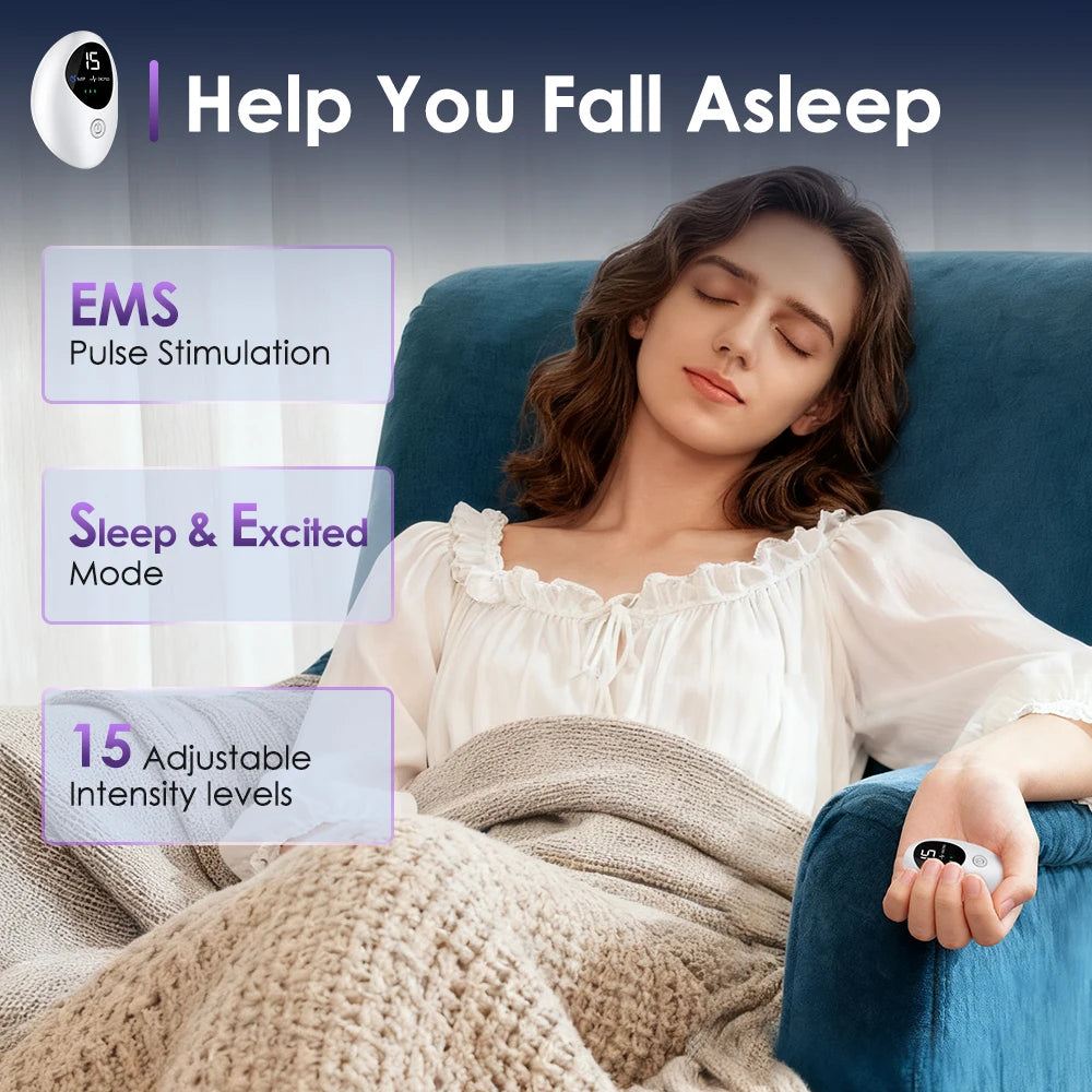 Handheld CES Sleep Aid Device for Insomnia Anxiety Pressure Relief Health Improve Sleep Palm Pulse Massager Smart Sleeper