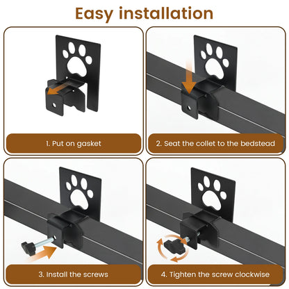6 Pcs Mattress Slide Stopper Bed Frame Brackets Metal Anti Slip Fastener Adjustable Furniture Sliding Prevention