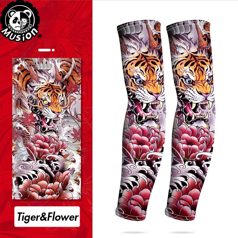 Musion New Seamless Tattoo Sleeves Anti UV Dust Hand Sock Arm Sleeves Fishing Motorcycle Bicycle Unisex Tattoo Sleeve Set A Pair