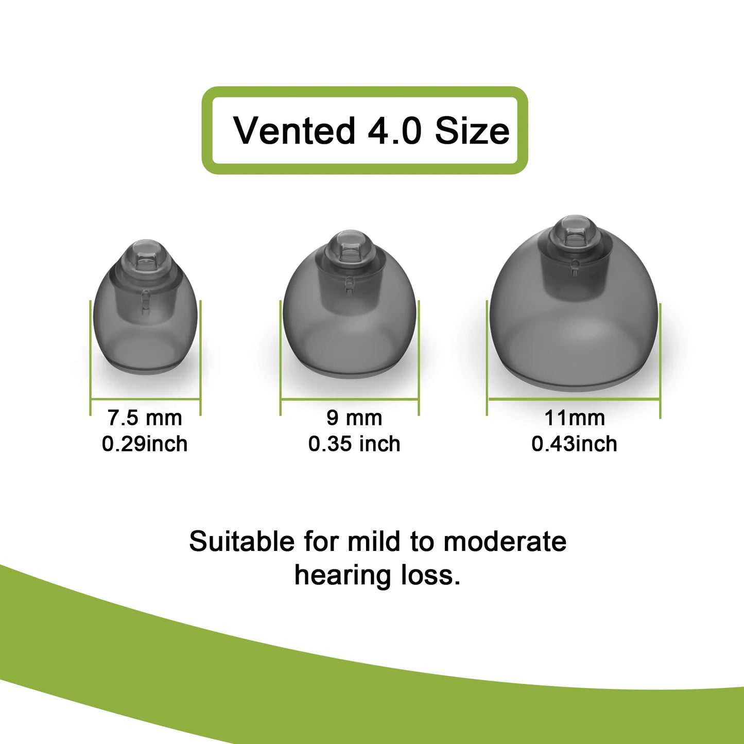 Hearing Aid Domes for Phonak Replacements,Phonak hearing aid 4.0 Domes 10pcs, Universal Domes for Phonak-Unitron RIC Hearing aid