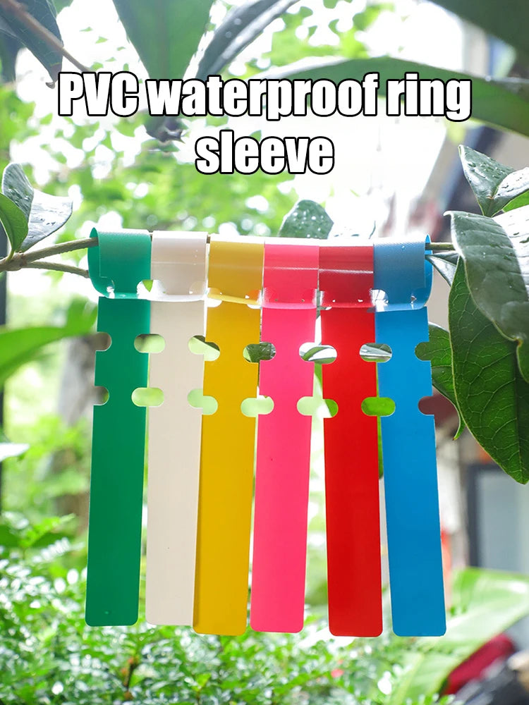 Garden100PCS Pvc Waterproof Ring For Flower Plant Labels, Seedlings, Orchids, Garden Floral Markers, Plastic Signboards