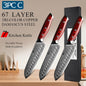 TAMZUO 7" Kitchen Santoku Knives Japanese Damascus Steel VG10 Kitchen Cooking Knife Meat Cutting Fruit Knife Wooden Handle