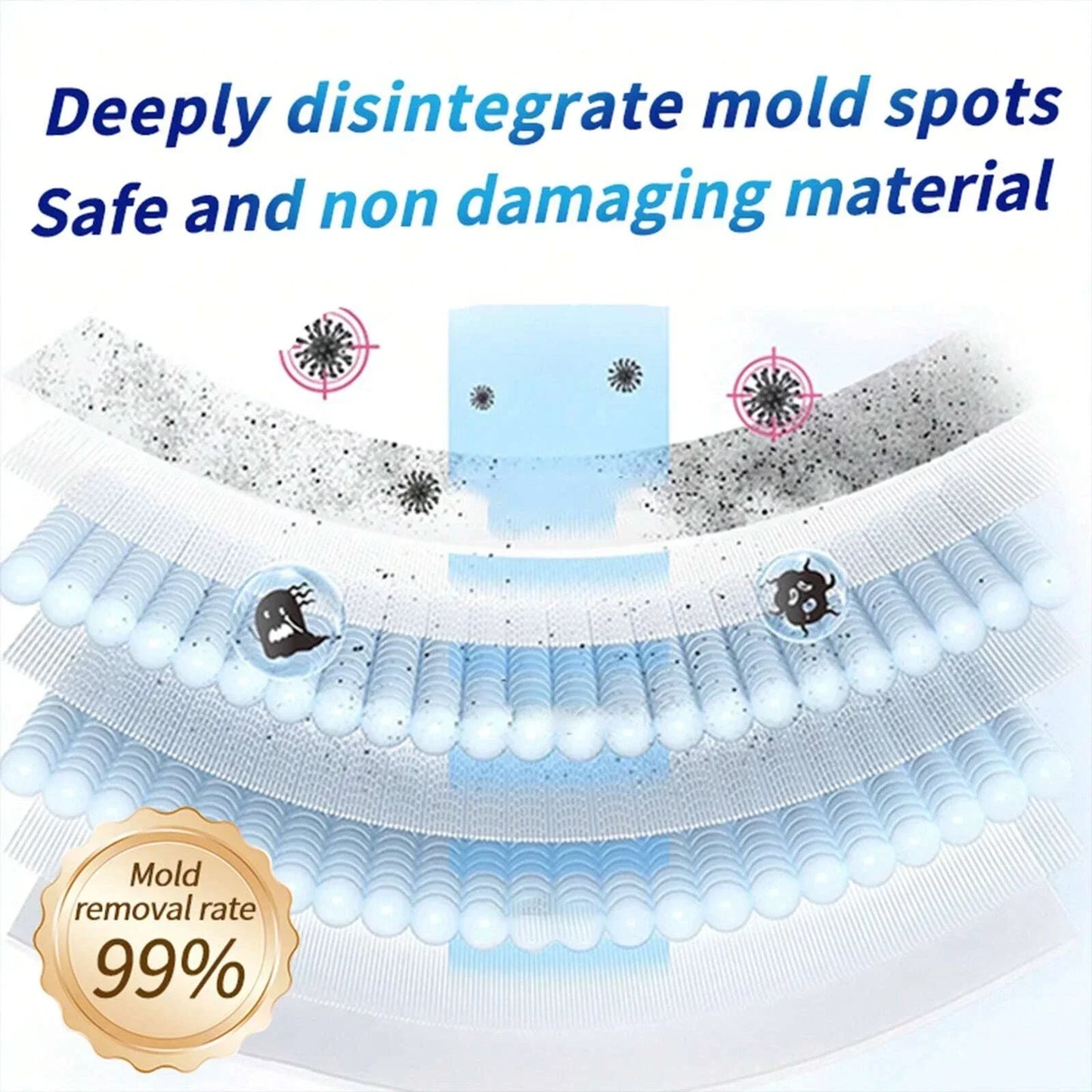 1/2/3/5Pcs Mold Remover Gel Anti-Mold Cleaning Gel For Kitchen Bathroom Washing Machine Refrigerator Rubber Ring Removing Mold