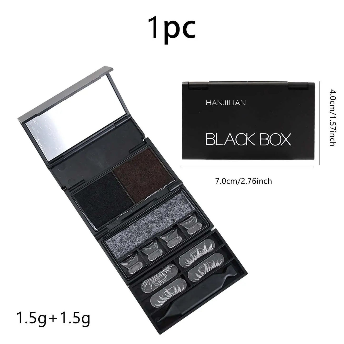 Waterproof 3 in1 Eyeliner Eyes Makeup Stamp Portable Lasting Smudge-Proof Stamp Ultra-Fine Natural Lower Eyelashes Makeup Tools