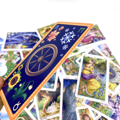 12*7cm Wheel Of Year Tarot Cards with paper manual board games tarot deck 78 cards