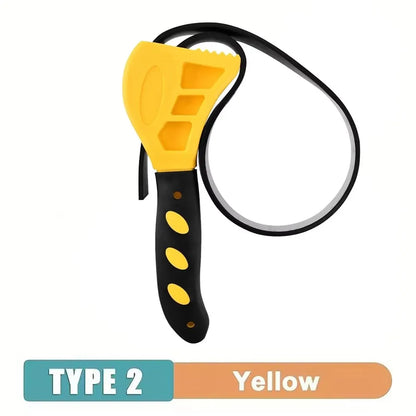 6inch Multifunctional Belt Wrench Oil Filter Puller Strap Spanner Chain Wrench Strap Opener Adjustable Disassembly Tool