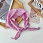 Retro Lace Scarf Sweet Flower Triangle Hair Scarf for Women Hair Band Thin Vintage Kerchief Bohe Flower Ribbon Travel Headwear ﻿