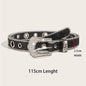 Gothic Black Silver Metal Buckle Rhinestone Belt Luxury Desiner Four Seasons Y2K Womens Jeans Belt Plus Size Men's Waistband
